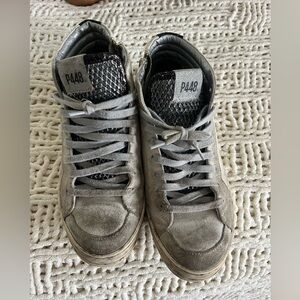 P448 italian leather high top sneakers